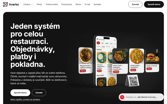 Úvodní stránka webu kverko.cz