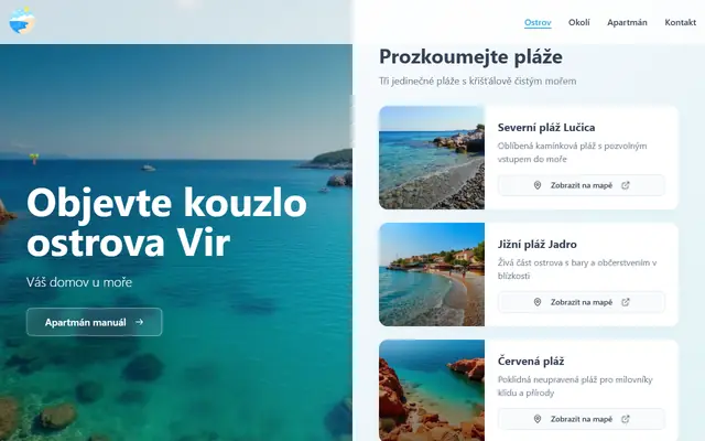 Úvodní stránka webu hrvir.cz